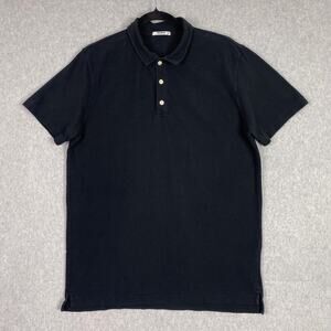 Buck Mason Shirt Mens M Black Polo Short Sleeve